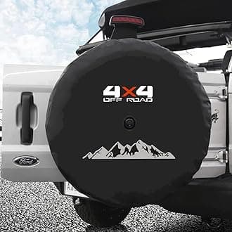 for Ford Bronco, Toyota Prado TX/TXL, Jeep JL Wrangler, Spare Tire Cover with Rear Camera Hole, Back Spare Wheel Cover Protector (L: 265/50R20, 31x10.5-15)