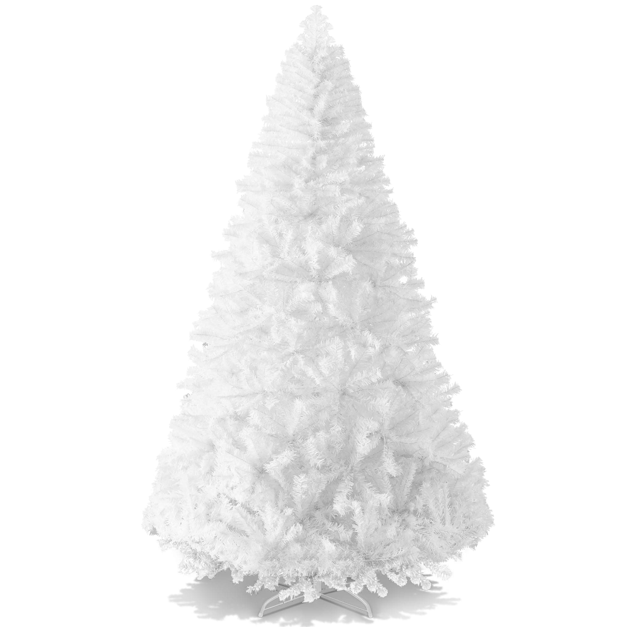 Best Choice Products Artificial Christmas Tree, White 6ft Premium Pine Unlit Holiday Decoration, Full Size Décor Easy Assembly w/Metal Stand