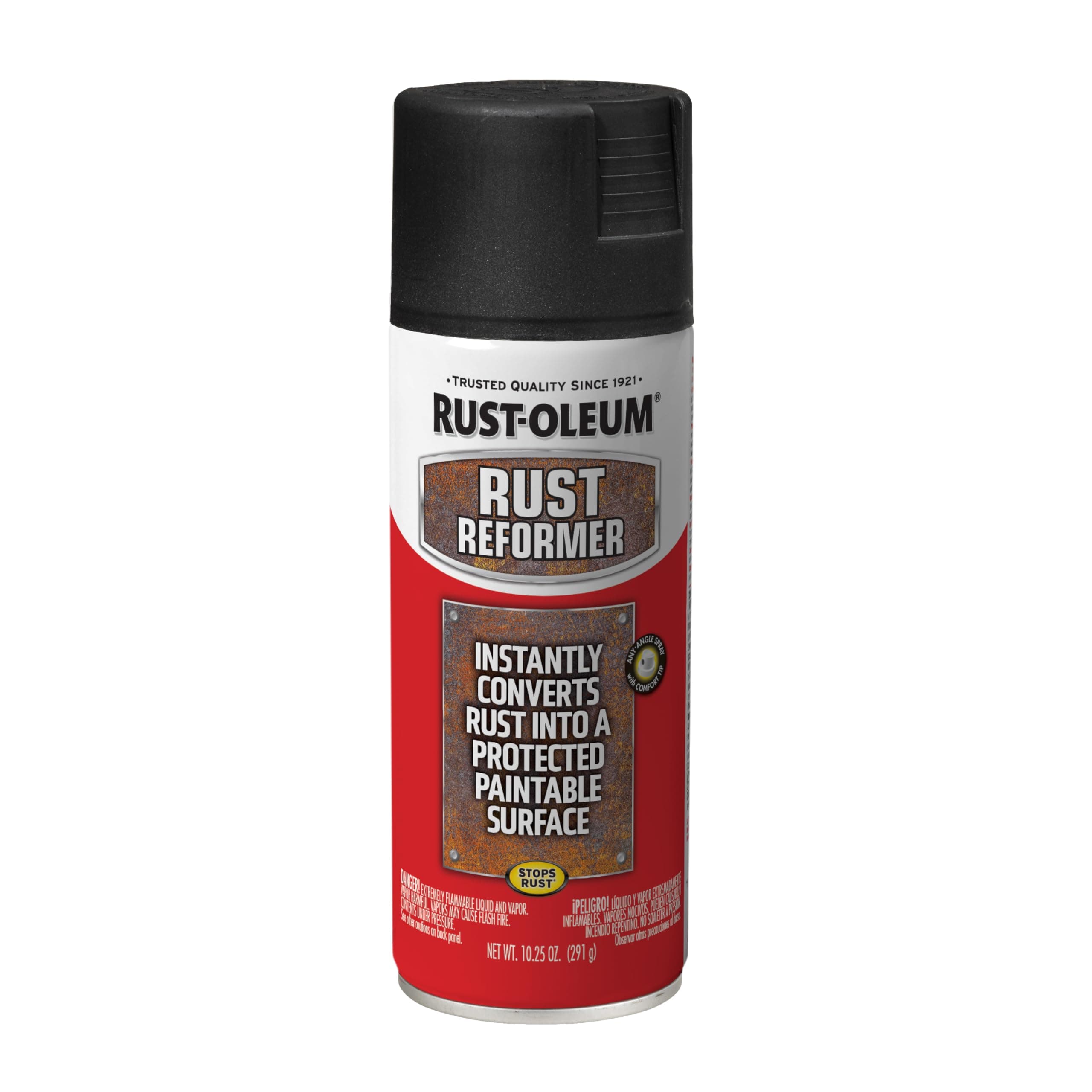 Rust-Oleum 248658 Stops Rust Reformer Spray Paint, 10.25 oz, Matte Black