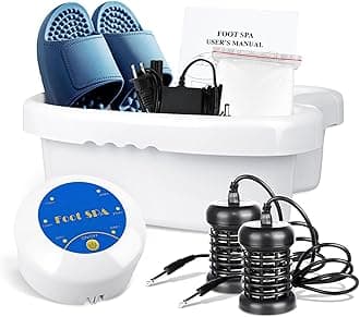 Ionic Foot Bath Detox Machine, Poressional Ion Foot Detox Machine with Massage Slippers, Ionic Detox Bath Cleanse for Home USE, 2 Supper Arrays