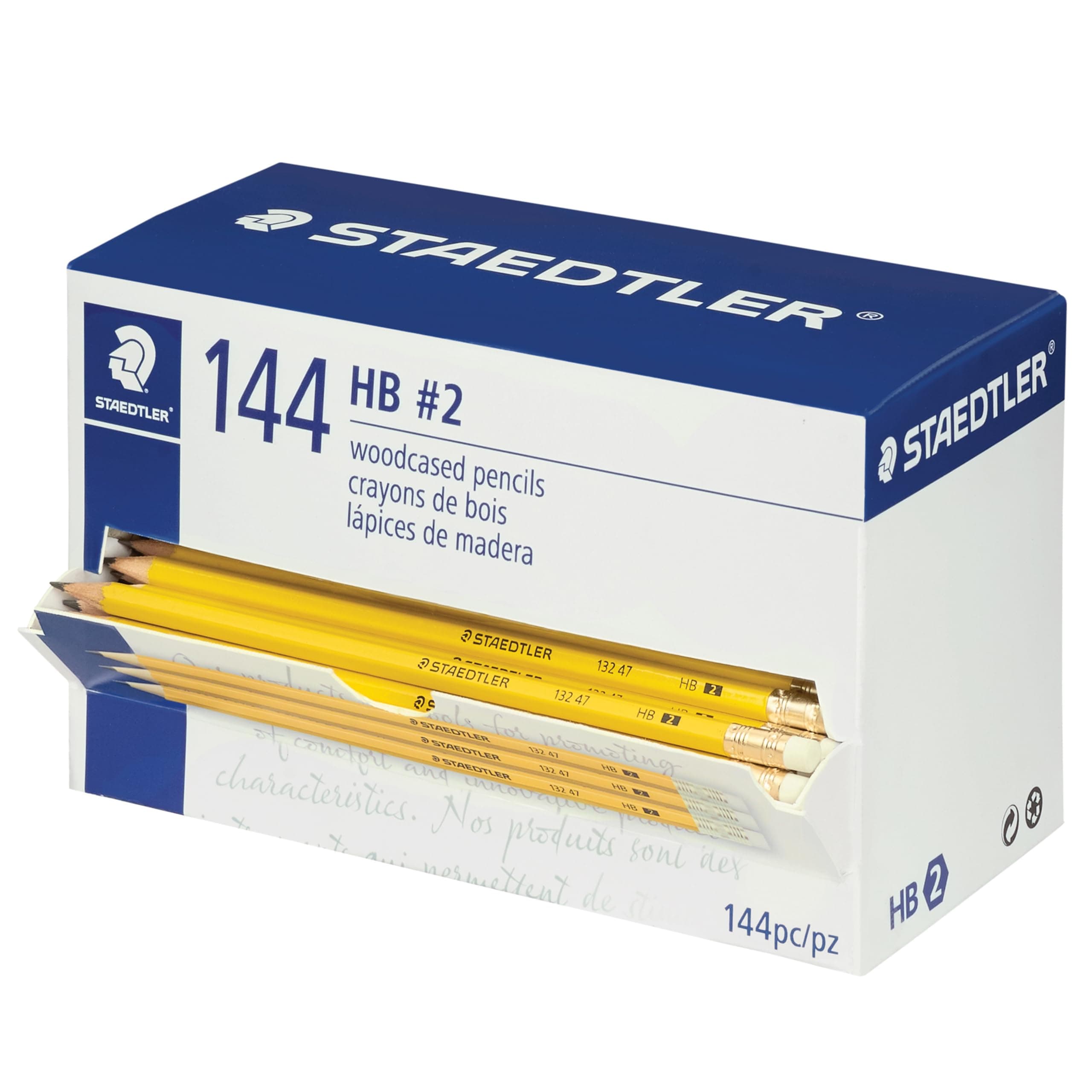 Yellow School Pencils (144-Pack), Pre-Sharpened #2 HB with Erasers, Ready-to-Use School Supplies for Students and Teachers