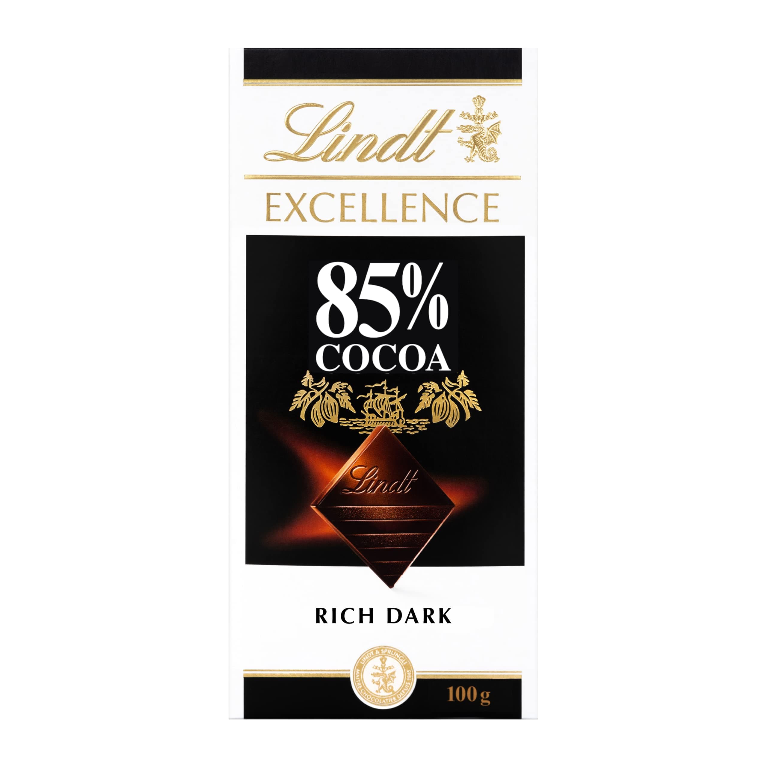 Lindt Excellence 85% Cocoa Extra Fine Dark Chocolate 100 Grams