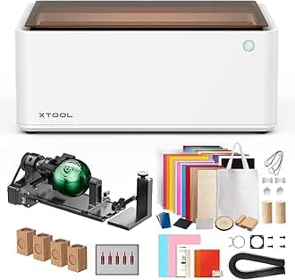 xTool M1 10W Compact 3-in-1 Engraver with RA2 Pro Rotary for All Crafts, Higher Accuracy & Smarter 16MP Auto-Focus, Create Customized Wood/Metal/Paper/Acrylic/Iron-on/Vinyl, Home Decor & More