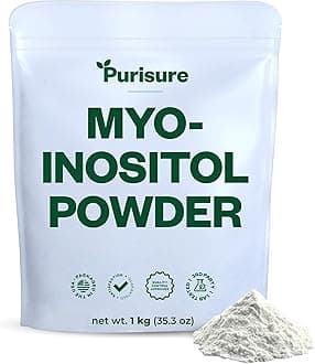 Myo-Inositol Powder, 1 kg, Fertility, Hormonal Balance and Ovarian Support, Pure Inositol Powder, Myo Inositol Supplement to Support Energy and Brain Wellness, Vegan, Non-GMO, 2000 Servings