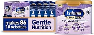 Enfamil NeuroPro Gentlease Baby Formula, Brain Building DHA, HuMO6 Immune Blend, Designed to Reduce Fussiness, Crying, Gas & Spit-up in 24 Hrs, 19.5 Oz Tub +Ready-to-Feed, Liquid, 2 Fl Oz (24 Count)