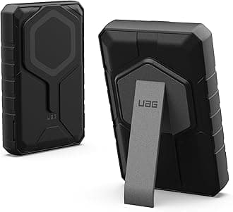 URBAN ARMOR GEAR UAG 10000mAh Power Bank SRGE 20W 2-Port USB-C USB Magnetic Wireless Portable Charger Fast Charging Battery Pack w/Kickstand Compatible with iPhone 17, Samsung Galaxy S25, Black/Grey