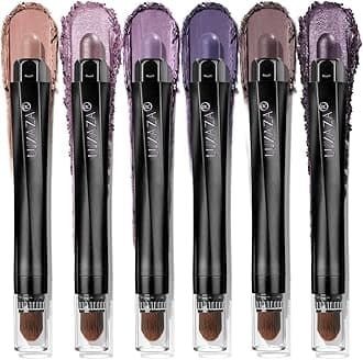 Neutral Eyeshadow Stick Makeup Set, Metallic Shimmer Matte Cream Eye Shadow Eyeliner Brightener Pencil Crayon - Classic 6PCS A012