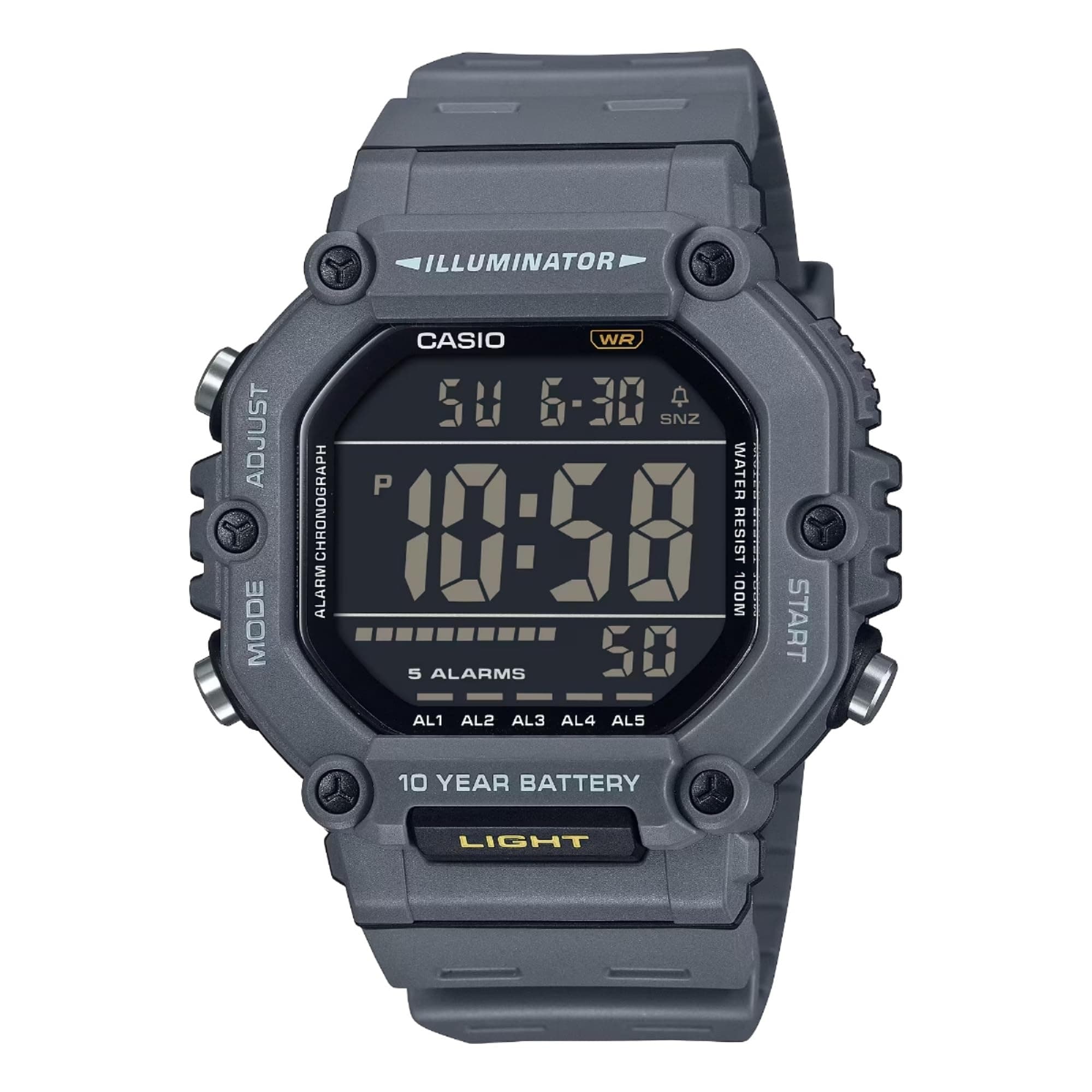 Casio AE-1600H Series | Black | 10-Year Battery | LED Illuminator | Digital Watch