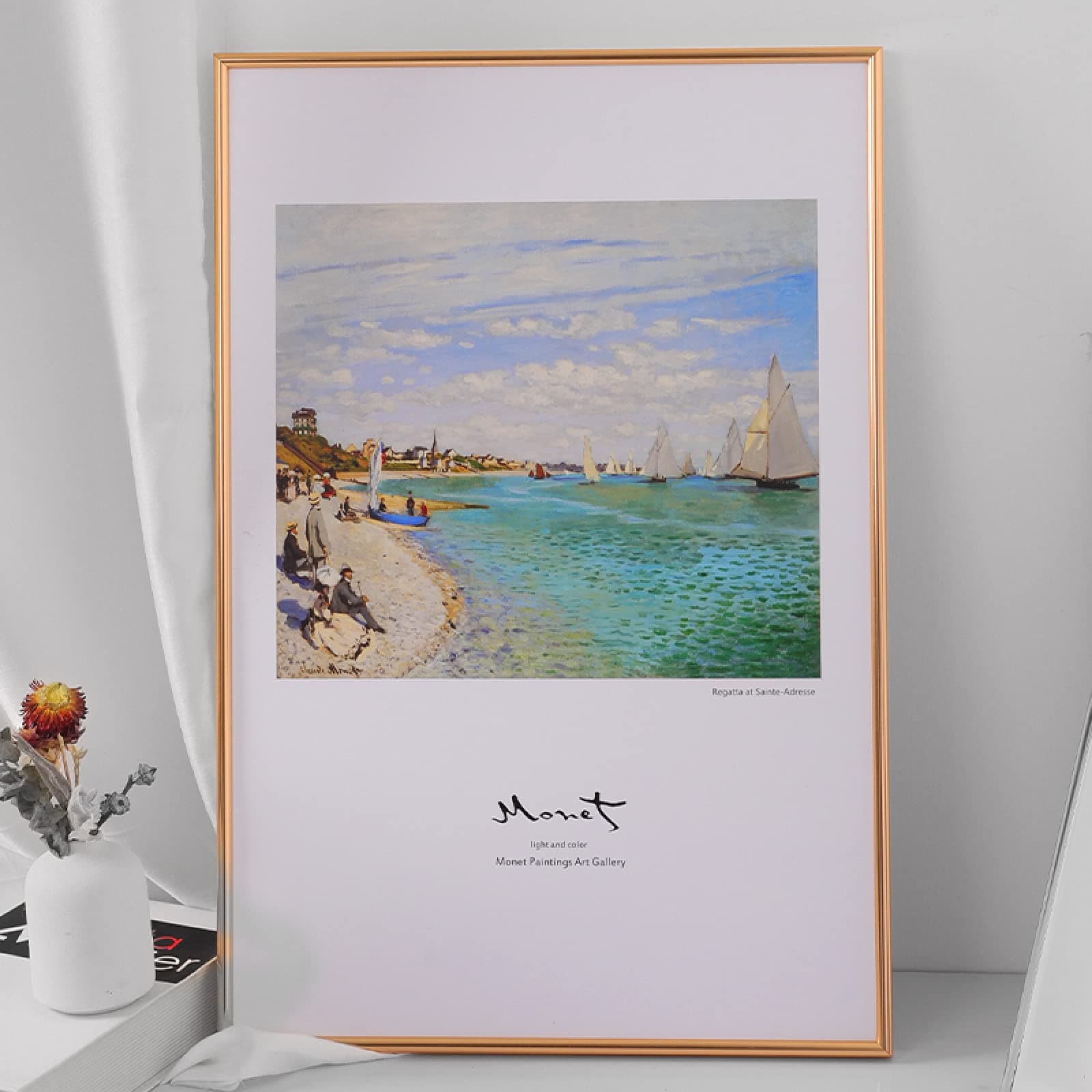 A3 Photo Frame 29.7x42 cm Metal Plated Thin Edge Picture Frames with HD Plexiglass for Wall Tabletop Wedding Gift