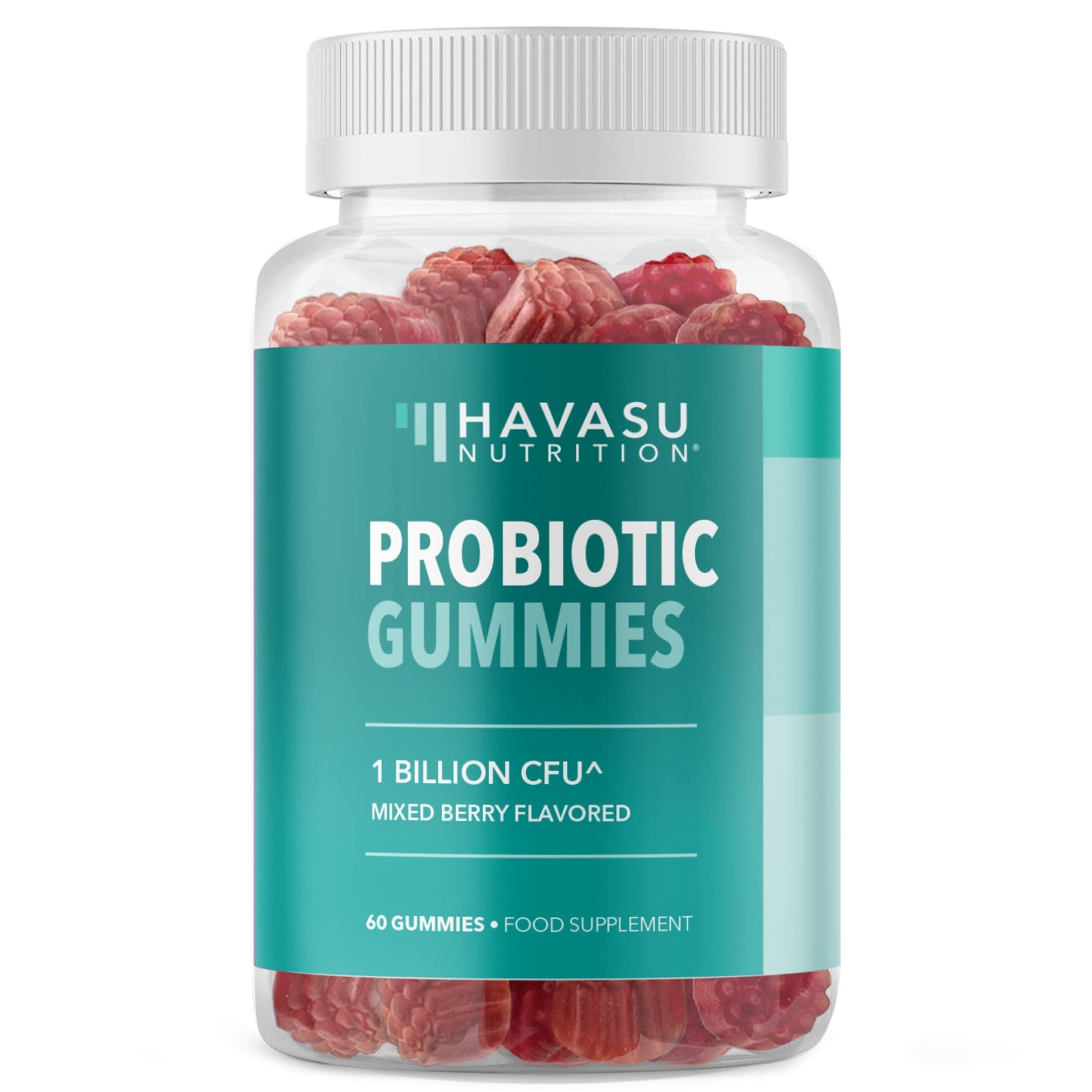 Probiotic Gummies for Digestive Support and Gut Health with 1 Billion CFU of Shelf Stable Microorganisms | Non-GMO, Gluten Free and Vegetarian Friendly | 2 Month Supply Mixed Berry Gummies
