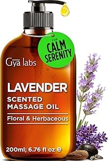 Lavender Massage Oil - 6.76 Fl Oz - Ultimate Relaxation for Body and Mind, Lavender Scented Massages for Total Body Comfort - Non-Greasy Formula, Non-Gmo And Cruelty-Free