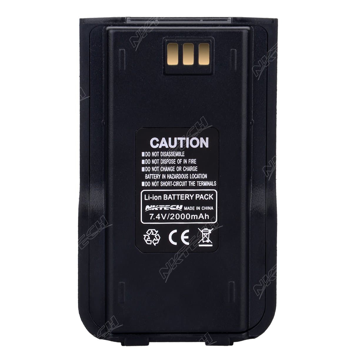 NKTECH 7.4V 2000mAh Li-ion Battery For TYT DMR MD-380 MD-380G GPS NKTECH MD-380V MD-380U Digital Mobile Radio Two Way Radio Walkie Talkie Ham Transceiver