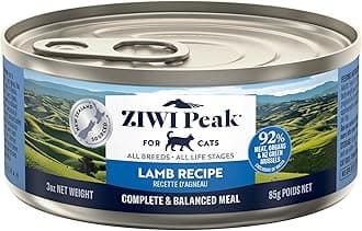ZIWI Peak Wet Cat Food – All Natural, Lamb, High Protein, Grain Free, Limited Ingredient, with Superfoods 3oz Cans - Pack of 24)