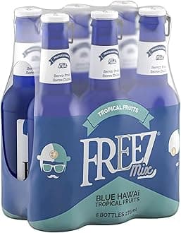 Carbonated Soda Flavored Cold Drink Non Alcoholic - Blue Hawaï Mix - 275 ml Each, Pack of 6