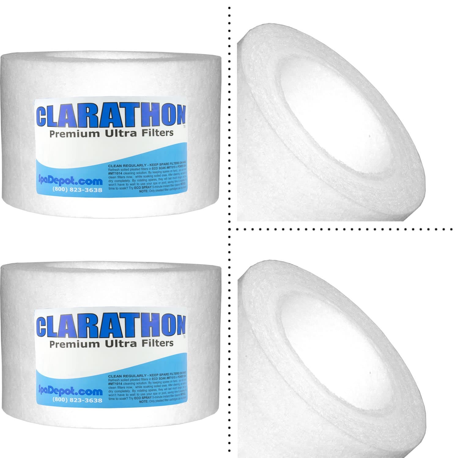 Clarathon 2-Pack Spa Filter Replacement for Sundance Microclean 6540-502 FC-2812