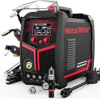 Plasma Cutter Welder Combo Gas MIG/Gasless MIG/Lift TIG/Stick/CUT 5 in 1 Welding Machine FIRSTESS MP200 Multi Process Welder