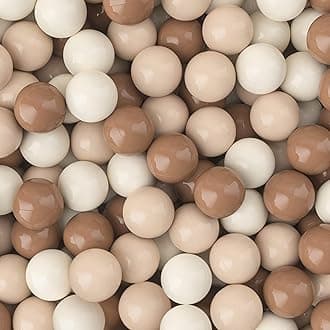 Ball Pit Balls for Toddlers Phthalate-Free BPA-Free Non-Toxic Crush Proof Soft Plastic Play Balls Baby Kids Shape Tent Pool Playhouse Playpen Party Decor,Coffee Brown Beige,50PCS