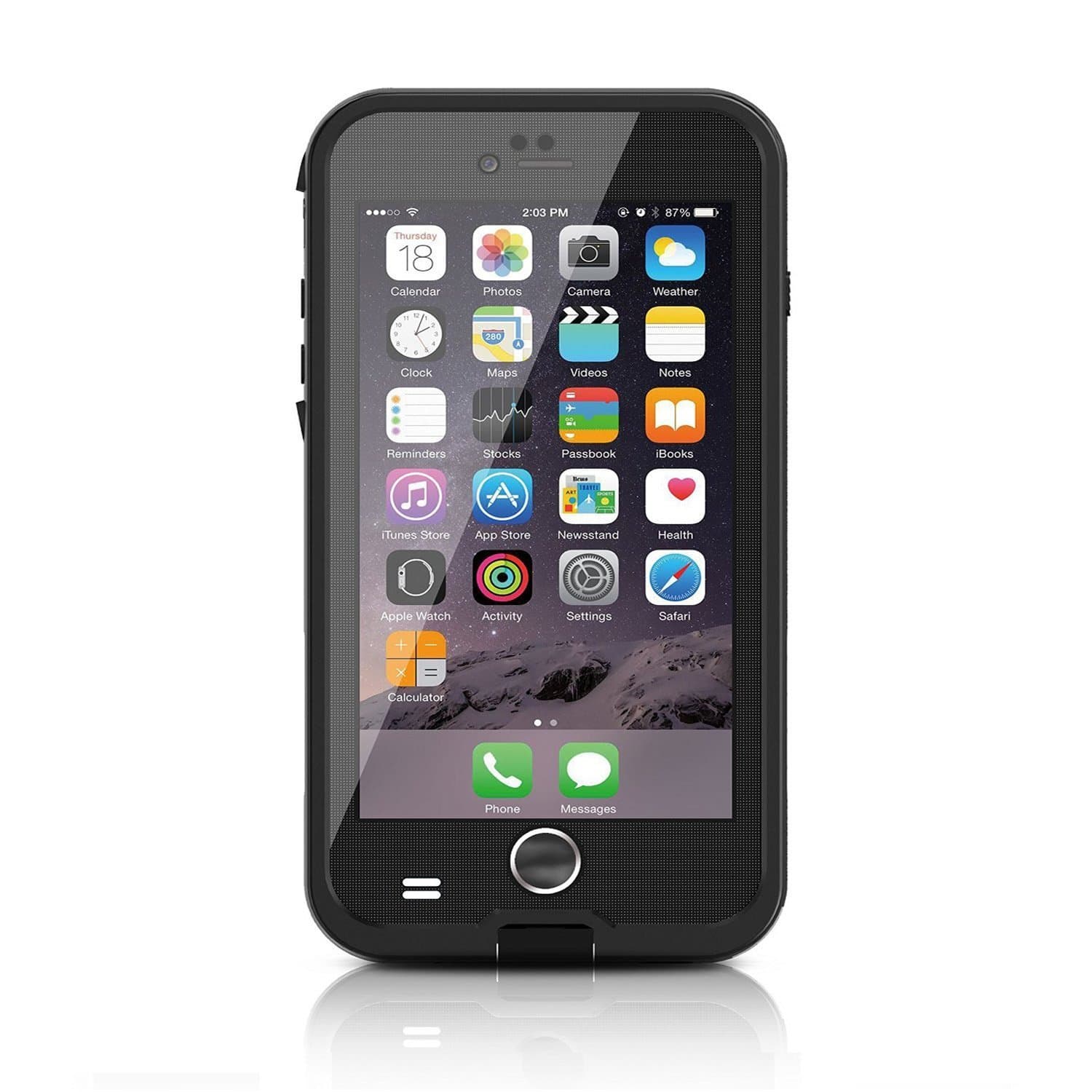 iPhone 6s/6 Waterproof Case, Fox Series Waterproof Shockproof Snowproof Dustproof Protective Case for iPhone 6s/6 4.7inch (Black)