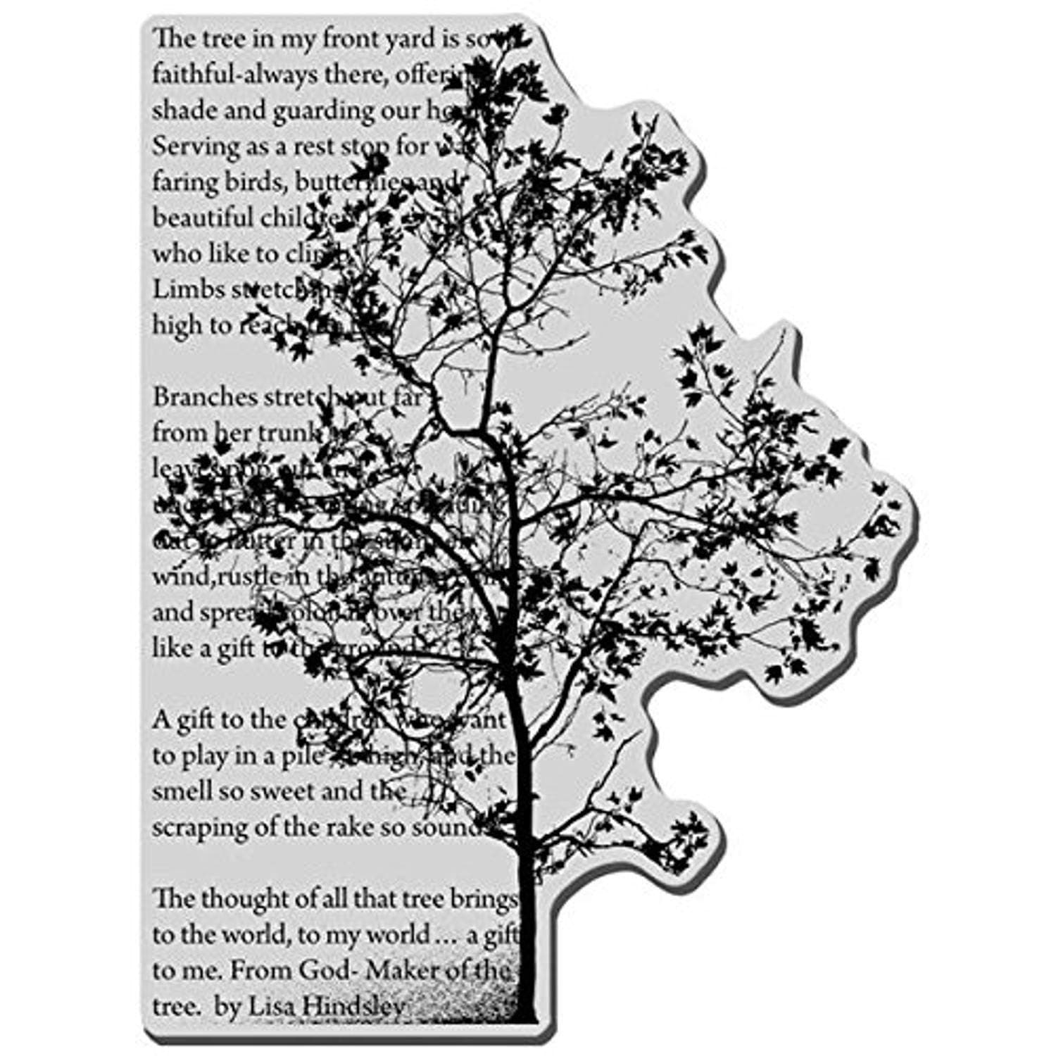 Stampendous Cling Rubber Stamp 4 x 6-inch Sheet-Tree Poem