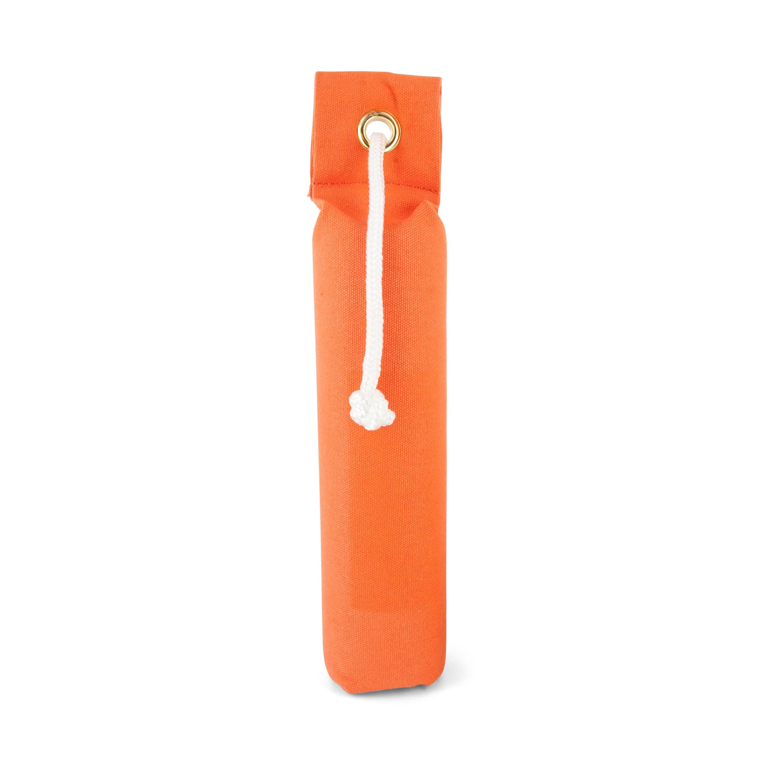 Canvas Dummies - Hunting Dog Training Tool - Game Scent Absorber - Water-Ready Bumper - Durable Field Dummy - Weighted Toy - Standard Size - 2.75" W X 12" L - Orange