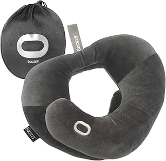 BCOZZYBCOZZY Neck Brace Pillow - Patented Relief for Neck Pain and Supportive Sleep-Soft, Washable, and Adjustable for Comfortable Resting. Smoky Gray Large