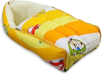 3 in 1 Baby Sleeping Bag and Carry Nest, Cotton Bed Cum Infant Portable Bassinet, forbaby Carrying and co Sleeping, Unisex Baby Bedding Set for New Born 0-12 Months (Cars Print,Multicolor)