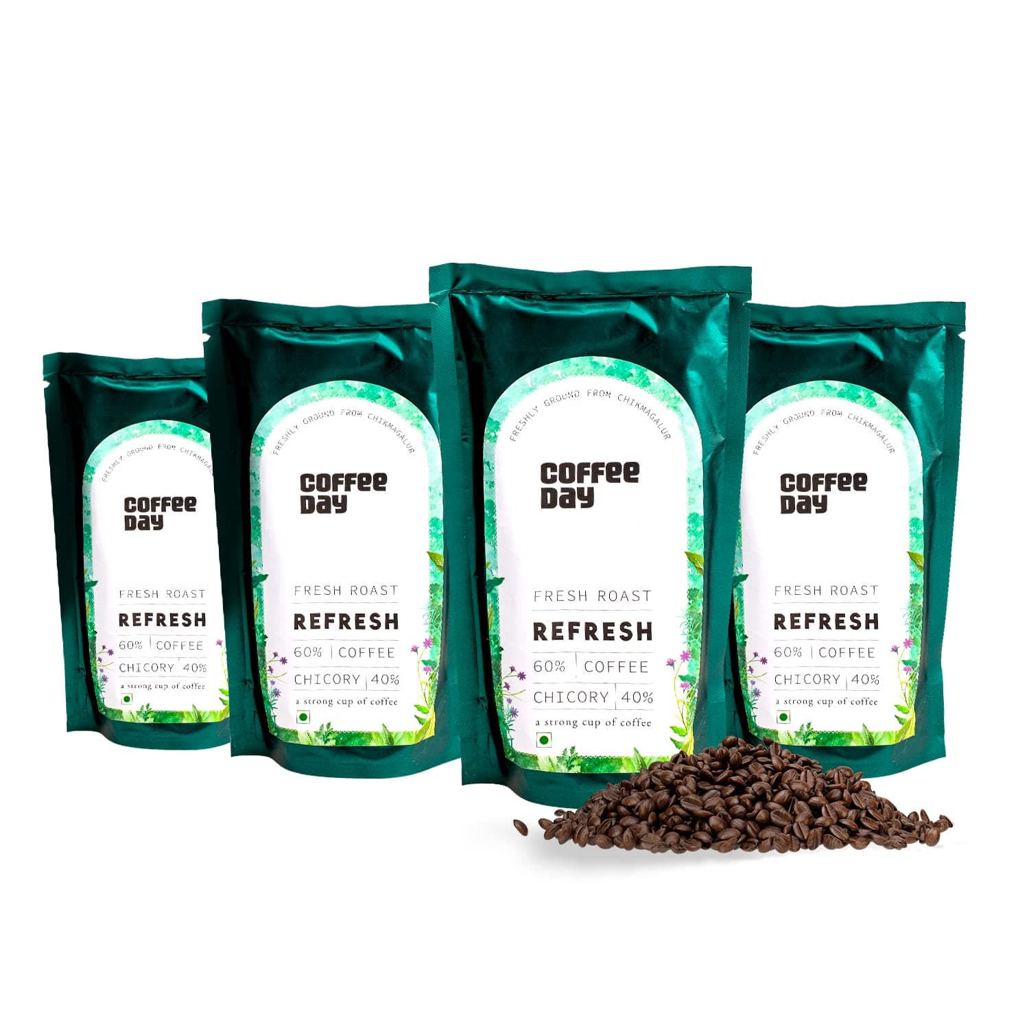 Cafe Coffee Day Filter Coffee Powder Refresh 60% Coffee - 40% Chicory) 200 g (Pack of 4)