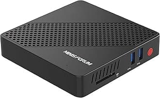 MINISFORUM Z83-F Mini PC Fanless Silent Desktop 4GB RAM, 64GB eMMC Windows 10 Pro Micro PC, HD Quad Core CPU up to 1.92GHz, 1000M LAN, HDMI&VGA, Support Auto Power On, Mini Computer