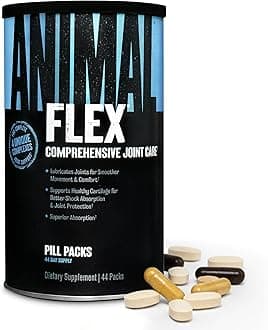 ANIMAL Flex Comprehensive Joint Care - 4 Unique complexes for Joints, Bones, and Cartilage - with Vitamins A and E, glucosamine, Flaxseed Oil, and hyaluronic Acid - 44 Packs