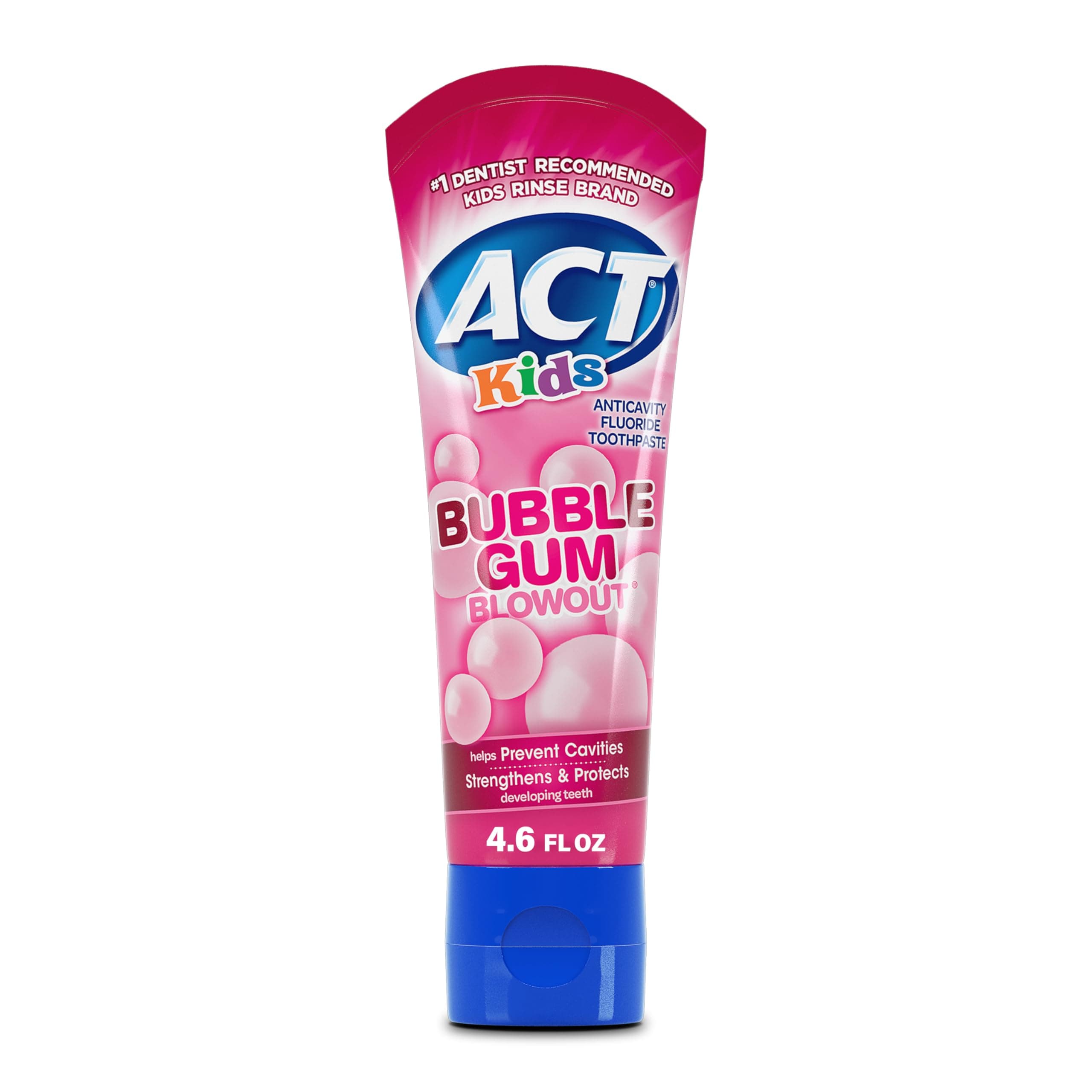 Kids Anticavity Fluoride Toothpaste 4.6 oz. Bubble Gum Blowout