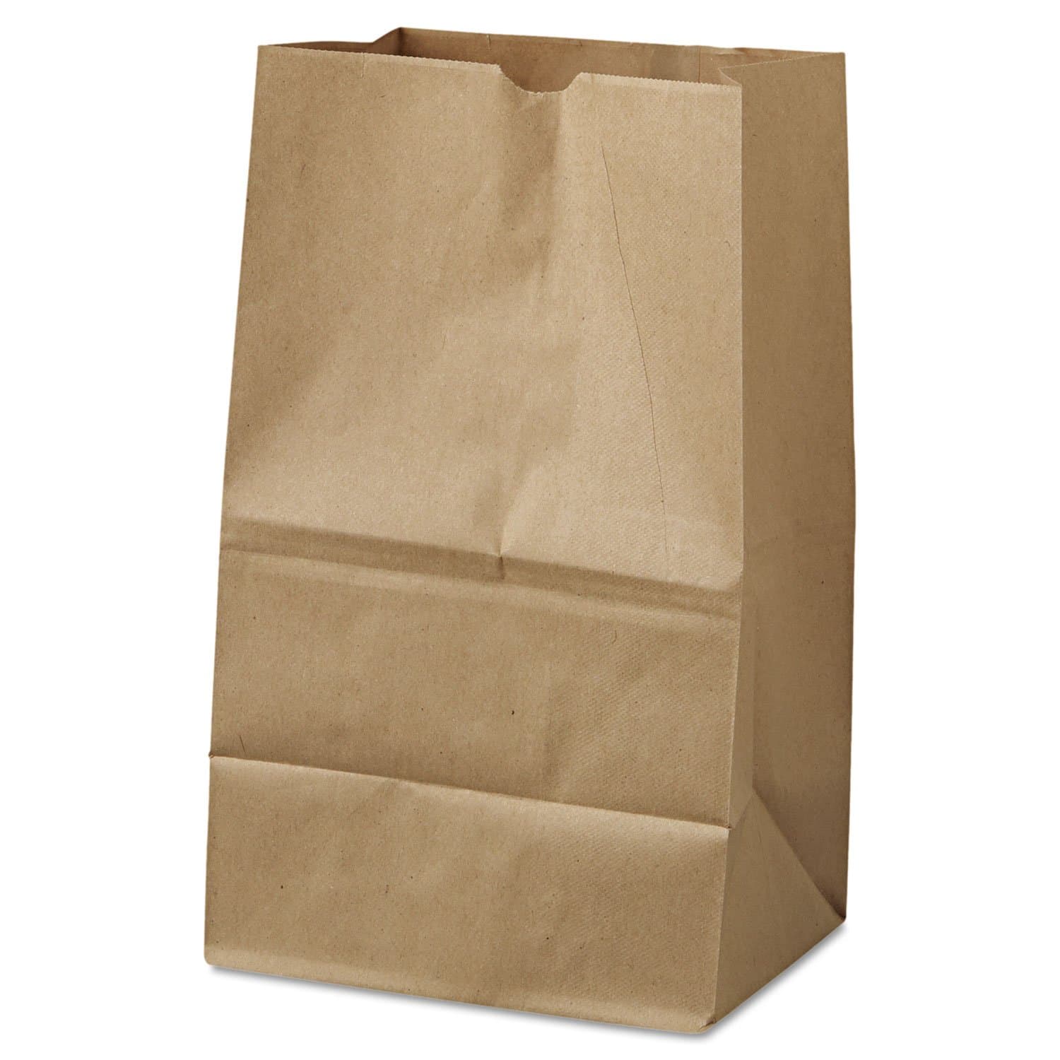20# Squat Paper Bag, 40-Lb Base, Brown Kraft, 8-1/4X5-15/16X14-3/8, 50