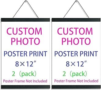 YK artwood Personalized Pictures to Canvas for Wall, Custom Canvas Prints with Your Photos for Lovers Family,Pet,8x12 inches 2 Pack