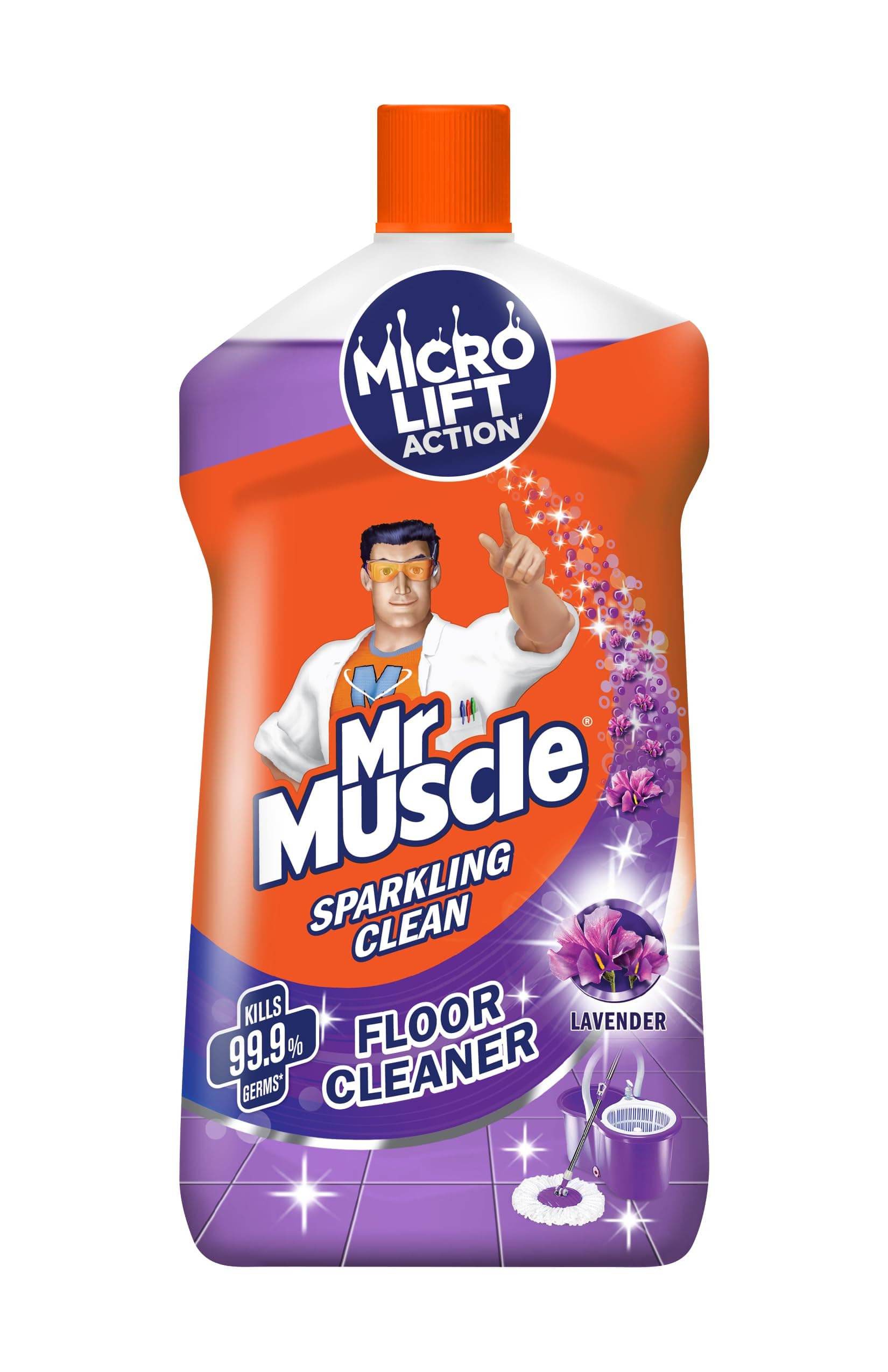 Mr Muscle Mr. Floor Cleaner with Glade - 1 L (Lavender) with Free Floor Cleaner- 500ml