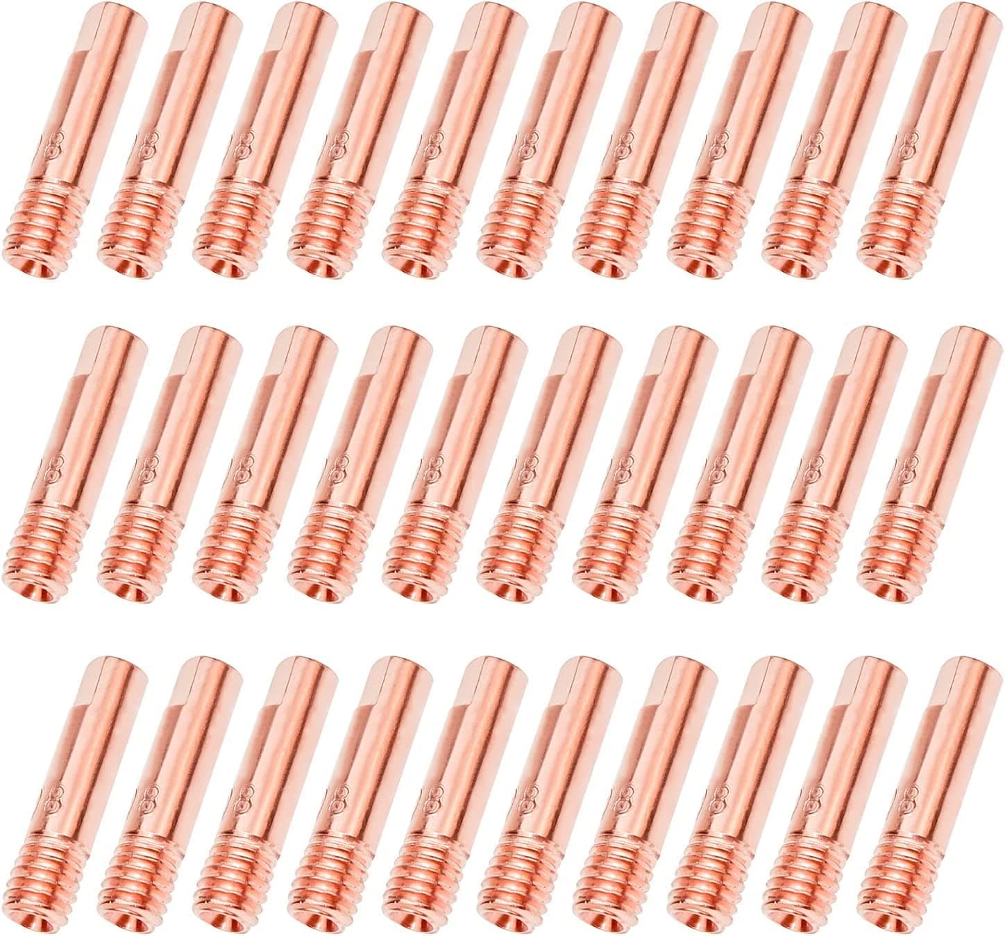 FORTON Mig Welder Tips 30-Pack Welding Tips .030" Contact Tip for Mig Welding Gun, Copper