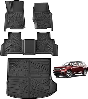 KARPAL Floor Mats & Cargo Liner for 2022-2025 2026 Jeep Grand Cherokee WL (Include 4xe, Not for WK2 or WL75) 5-Seat Only, All Weather TPE Custom Fit Floor Liners Car Mats Accessories