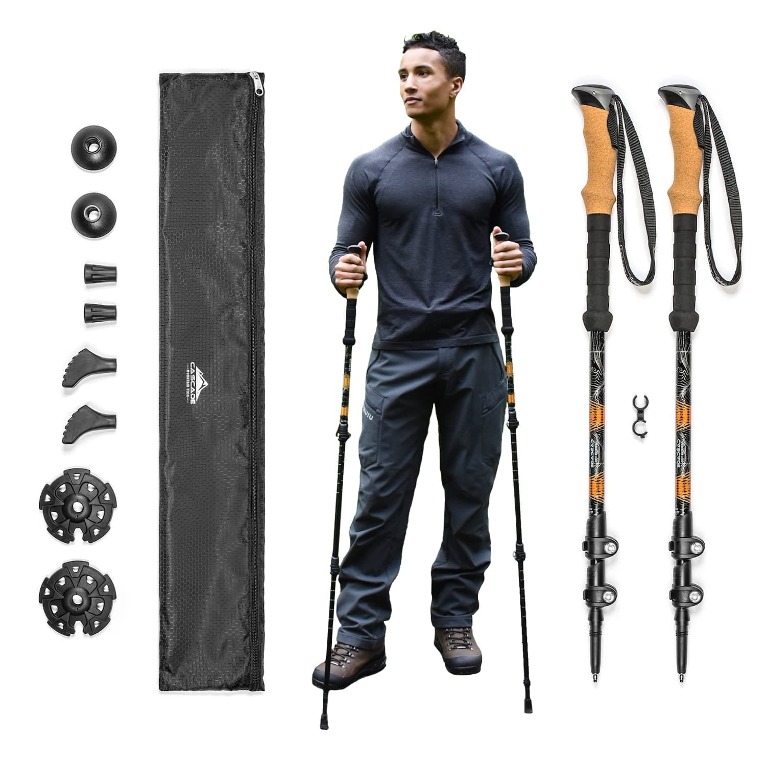 Aluminim Quick Lock Trekking Poles with Cork Grip