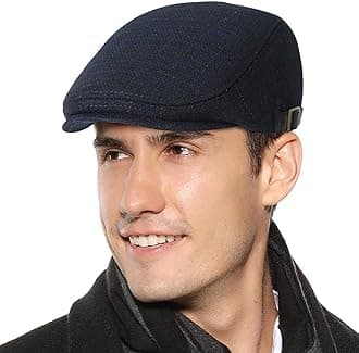 Sumolux Mens Newsboy Cap Winter Beret Hat Cabbie Flat Cap