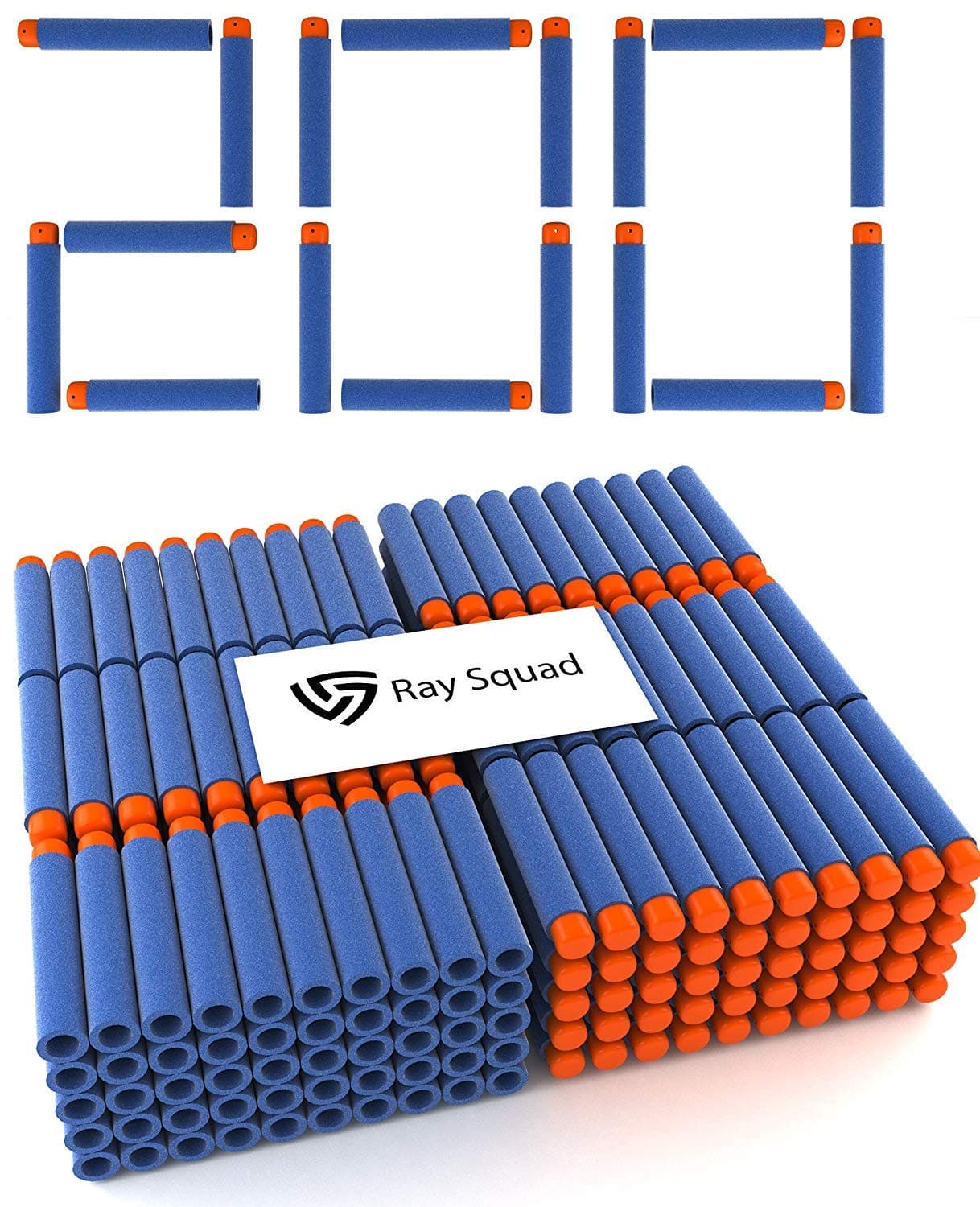 Ray Squad 200 Darts Nerf N-Strike Elite Series Blasters Guns, 200 Bullets (200 Dart, Blue)