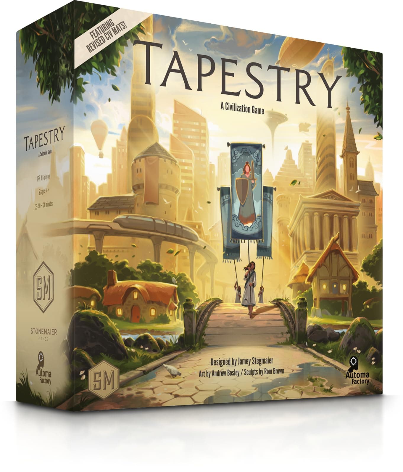 Stonemaier Games Tapestry Board Game, Kids, Strategy, Multicolor
