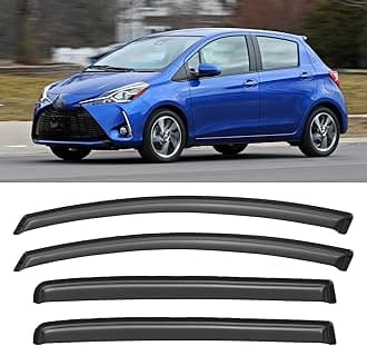 Window Visors Rain Guards for 2012-2018 Toyota Yaris Hatchback, Out-Channel Window Vent Wind Deflectors Visors Shades for 12-18 Toyota Yaris