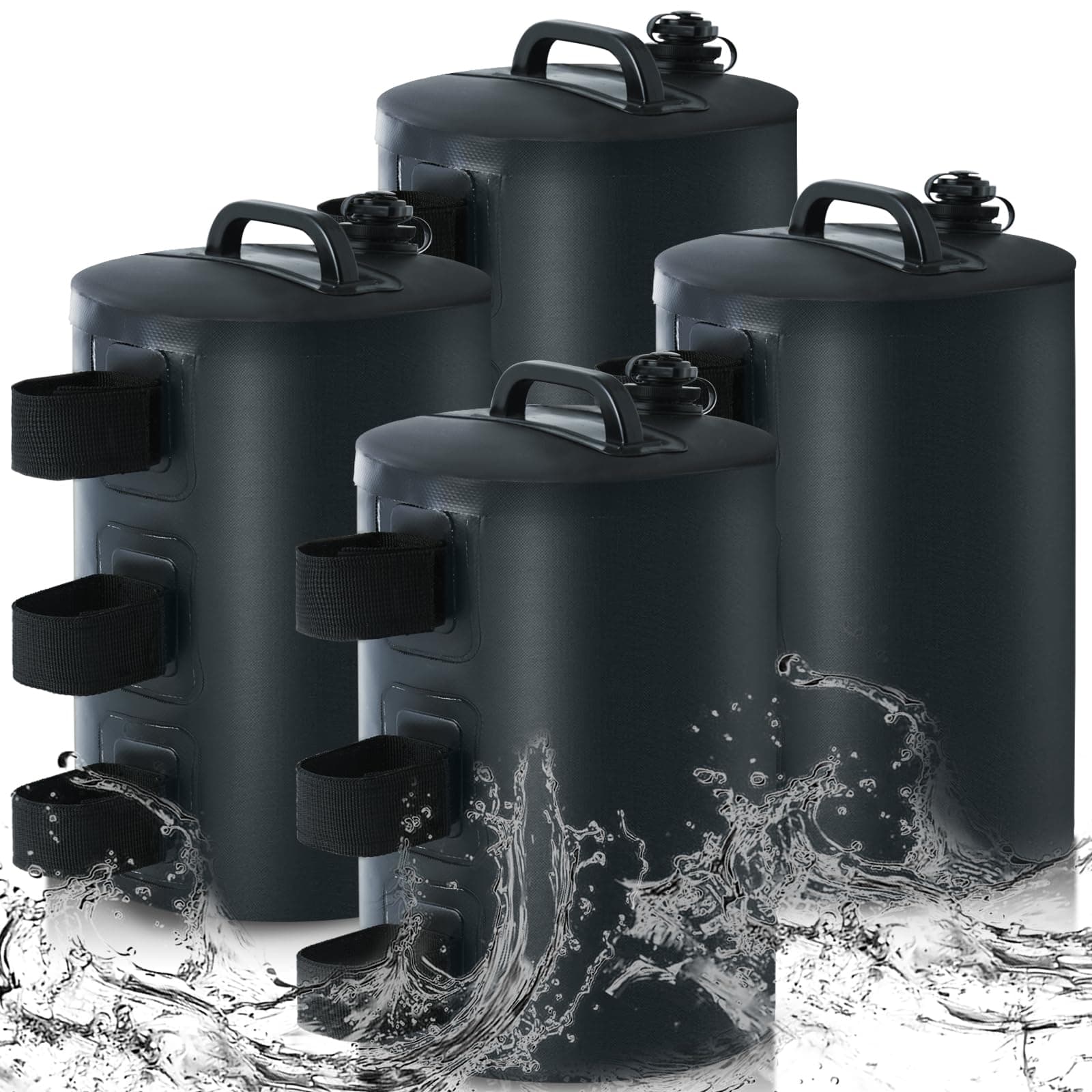 Canopy Heavy Duty 88LBS Weight Water Bag, Set of 4 Leg Water Tent Weights for Pop Up Canopy, Gazebo, Tent, Canopies 4pcs/Pack Black
