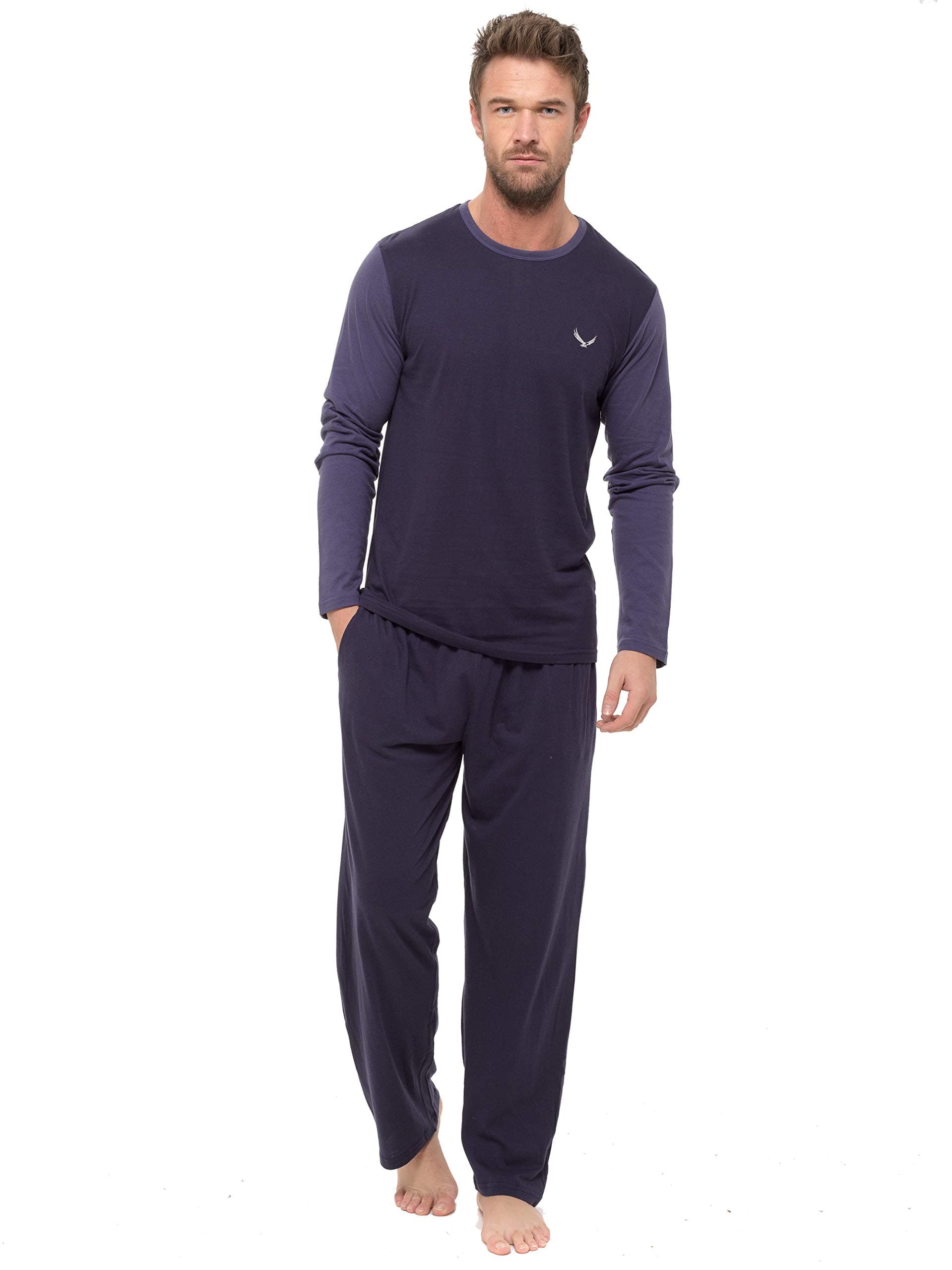 Mens Pyjama Set Top & Pants Cotton Pjs