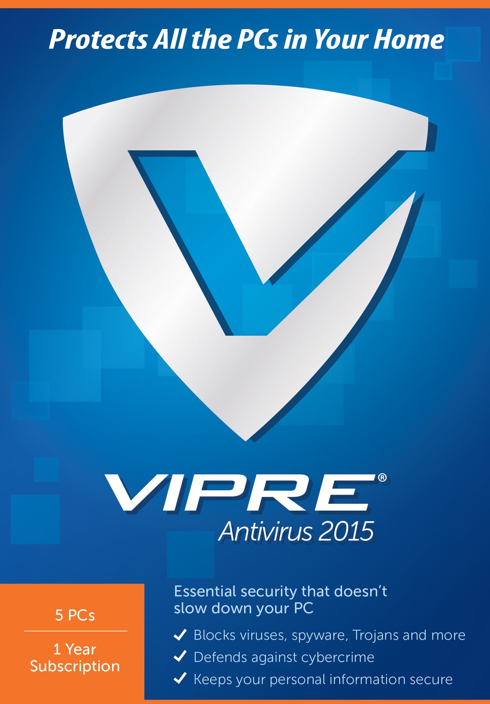 ThreatTrack Security VIPRE Antivirus 2015 - 5 Users [Key Card] [Old Version]
