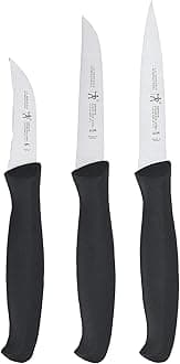 J.A International Accessories Paring Knife Set, 3-piece, Black