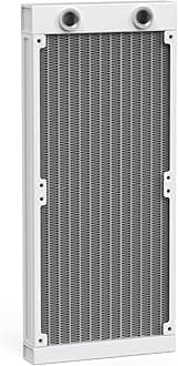 CLYXGS Water Cooling Radiator, 12 Pipe G1/4 Thread Heat Row Radiator 12 Pipe Aluminum Heat Exchanger Radiator for PC CPU Computer Water Cool System 240mm White