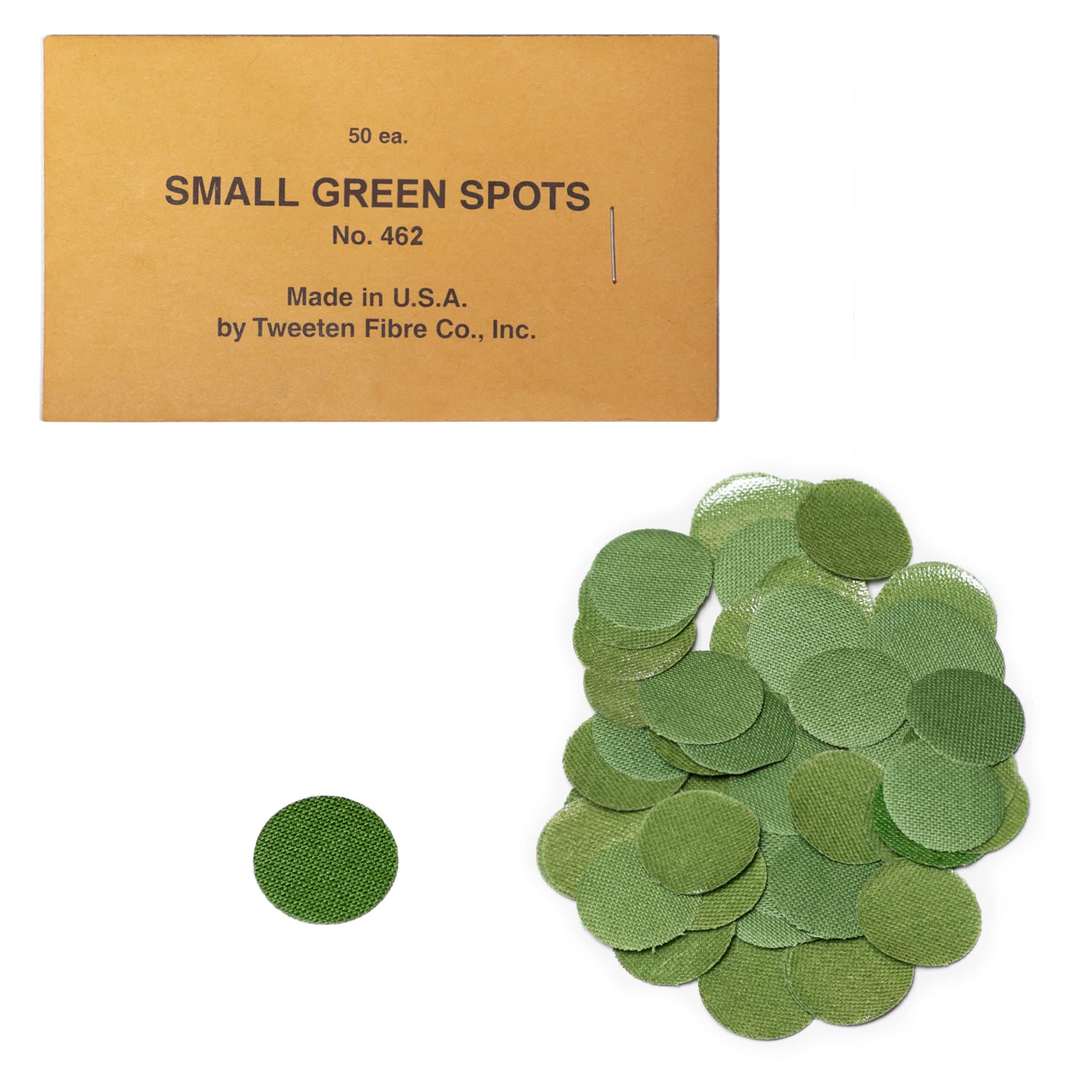 Tweeten Small Green Spots for Pool Billiard Table 50 pcs - 1/2" - Self-Adhesive