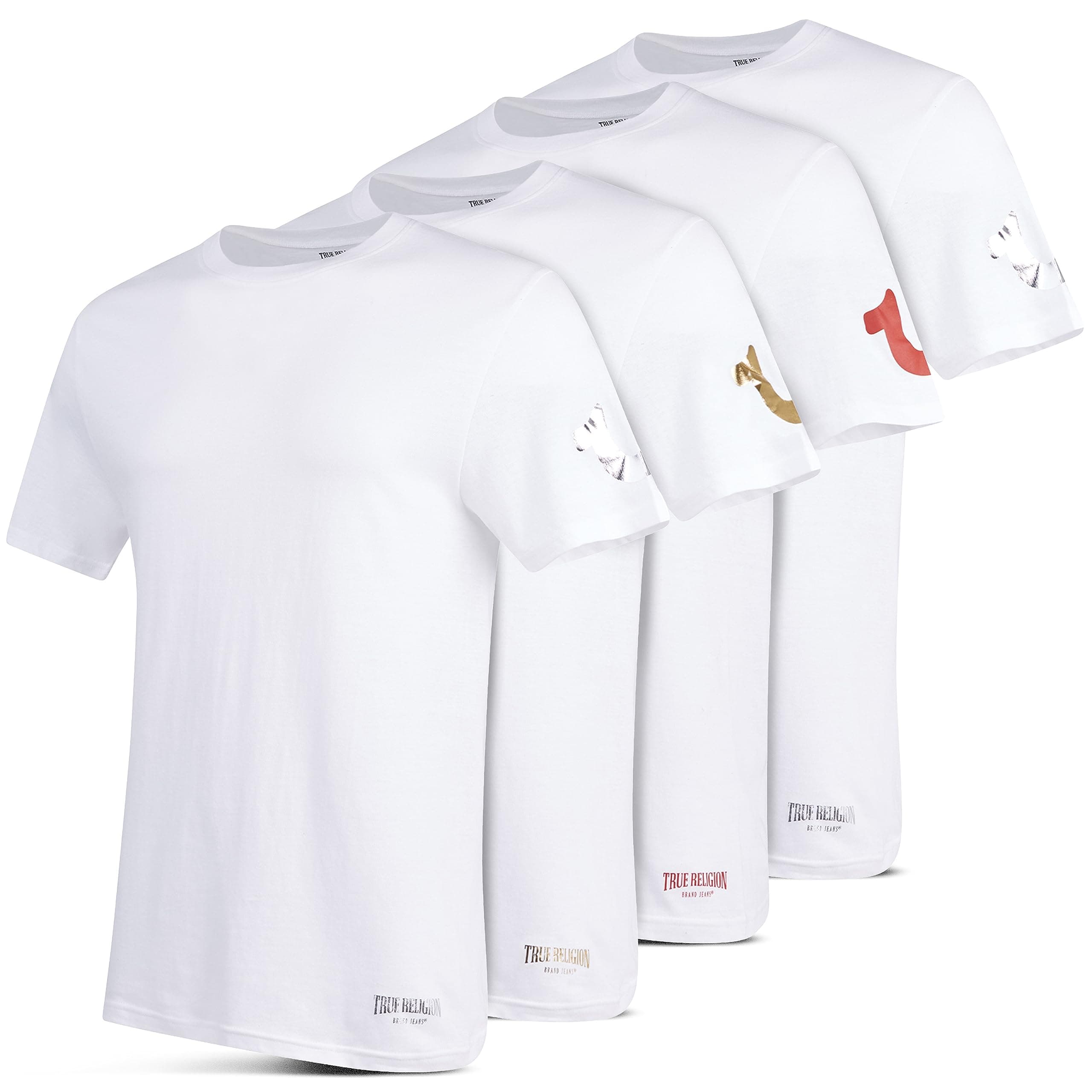 True Religion Mens Undershirts 4 Pack Mens Lightweight Mens Undershirt, 100% Cotton