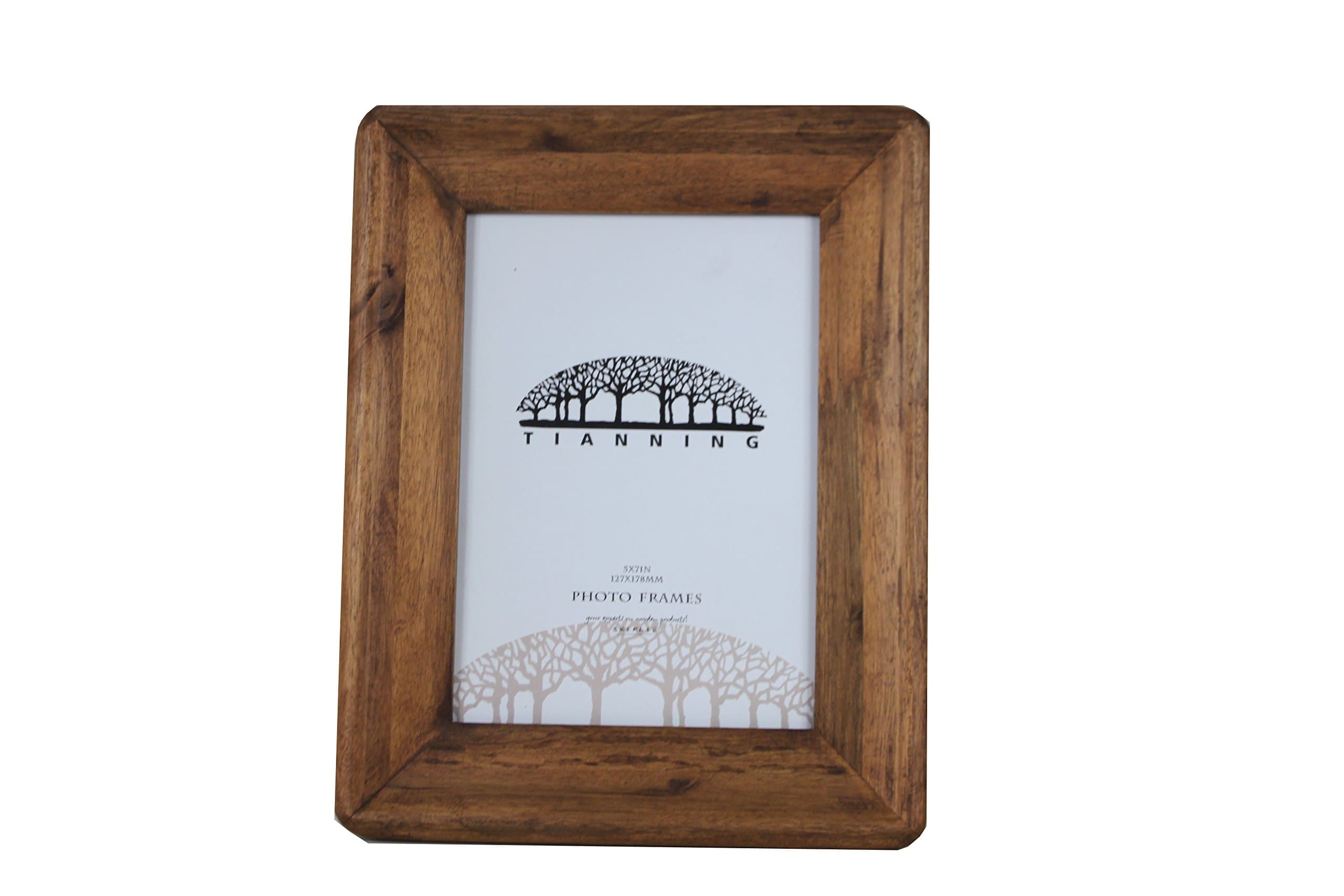 Handmade Wooden Photo Frame,4x6 Inches Simple Rectangular Desktop Family Picture Photo Frame,(4 * 6, Brown)