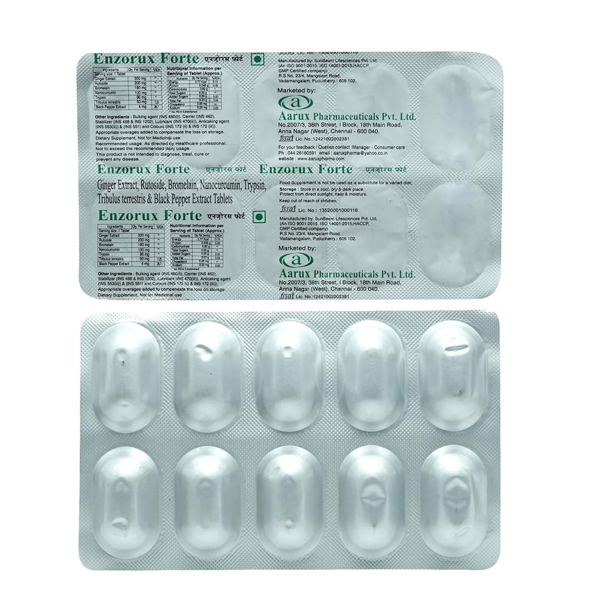 Enzorux Forte - Strip of 10 Tablets
