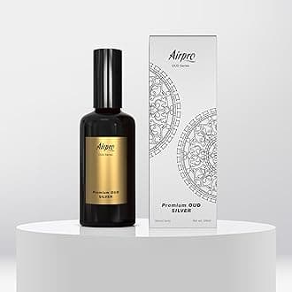 Airpro (Since 2012), 100ml Natural Luxury Oud Spray Car Perfume/Air Freshners (Oud Silver) | Made in India | Long lasting Fragrance to Freshen'up Your Car | Car Accessories Interior (Pack of 1)